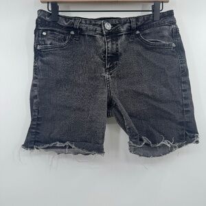Kut From The Kloth Jean Shorts Women 8 Faded Black Denim Cut Off Stretch 6"